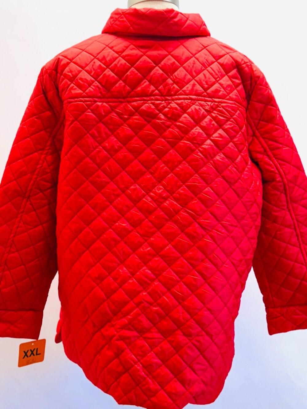 Anne Klein Women Button Down Collared Pockets Quilted Jacket Red Size XX-Large - Picture 4 of 8